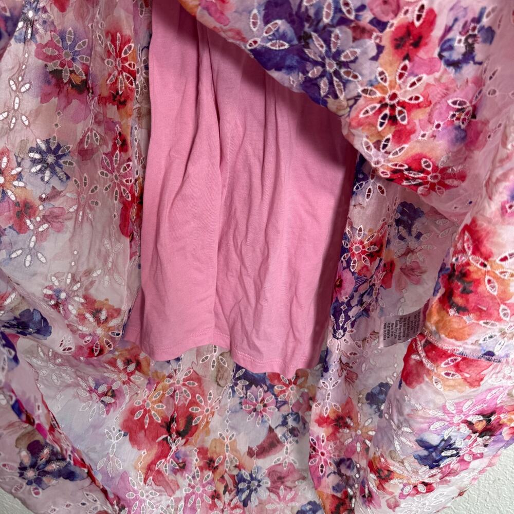 Johnny Was Dress Womens Small Summer Days Eyelet Tiered Midi Lined Boho NEW - Picture 8 of 12